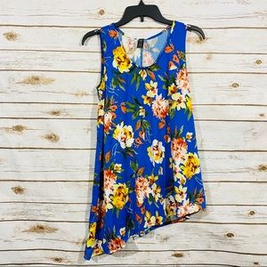Agnes & Dora princess blue asymmetrical blouse XL